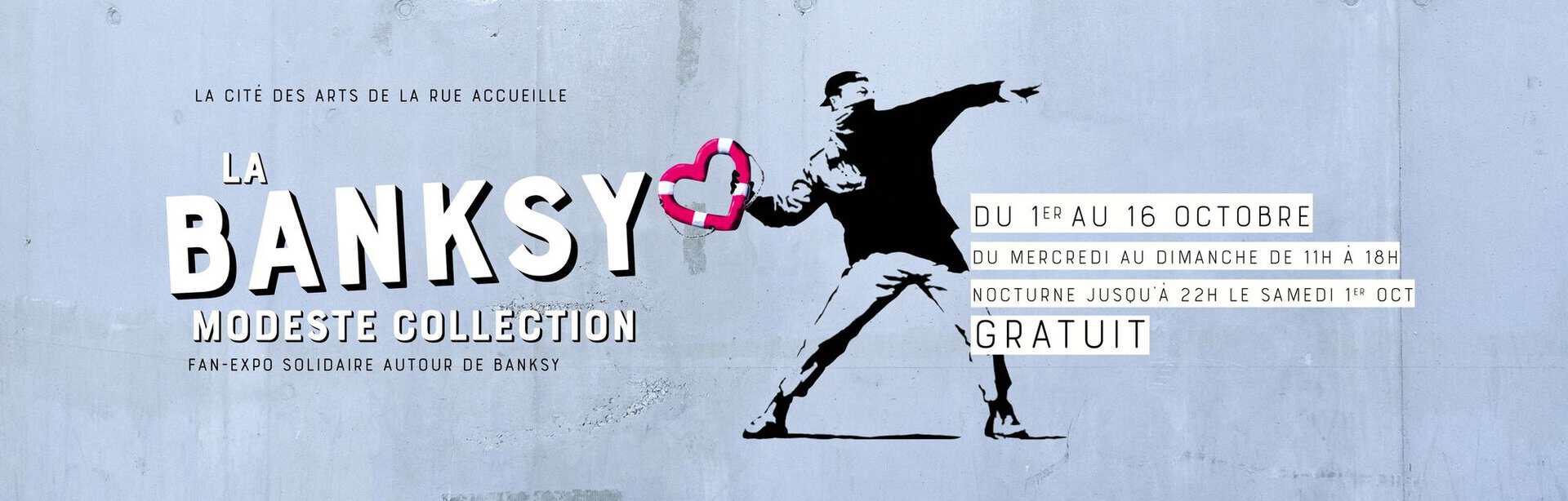 Banksy street-art à la Cité des Arts de la rue.